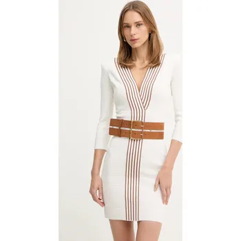 Dámské šaty Šaty Elisabetta Franchi AM01S61E2 béžová 01X, vel. 38