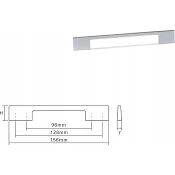 Nábytková úchytka VIEFE 0053 DINO 96/128 mm chrom