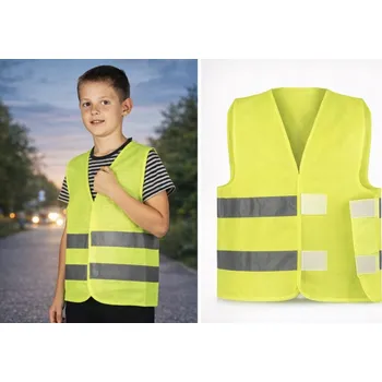 VÝSTRAŽNÁ DĚTSKÁ REFLEXNÍ VESTA NA SUCHÝ ZIP vel M