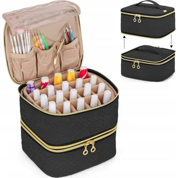 Úložný box Černý Organizér na Laky na Nehty se 40 Přihrádkami