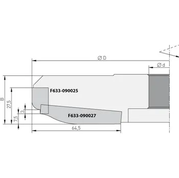 Fréza "Profilový nůž pro F633,19x12x1,5 horní braní"