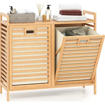 Koš na prádlo Skříň na prádlo 75 litrů se 2 vyjímatelnými přihrádkami