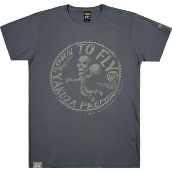 Pánská móda YAKUZA 4013 Tričko tmavě šedé - 4XL