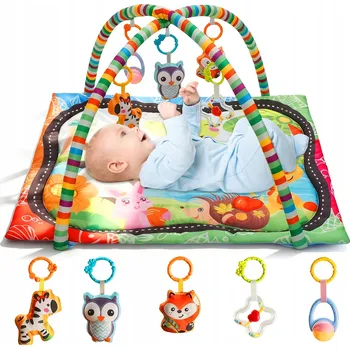 Hračka pro kojence Velká Vzdělávací Podložka měkká interaktivní podložka PRO MIMINKA