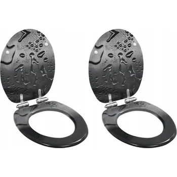 WC sedátko WC sedátko MDF s pomalým zavíráním, motiv Kapky vody 43,7x37,8 cm