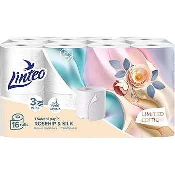 Drogerie Linteo toaletní papír Rosehip & Silk 3-vrstvý 16 ks