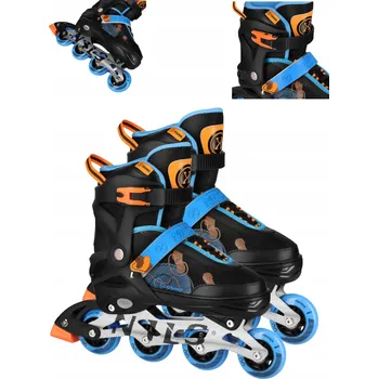 Kolečkové brusle Brusle 2v1 pro chlapce NILS Extreme Cosmo Modré L 38-41 Regulace ABEC