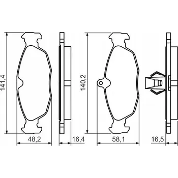 Brzdová destička BRZDOVÉ DESTIČKY ZADNÍ 0 986 494 413 BOSCH JAGUAR XJ