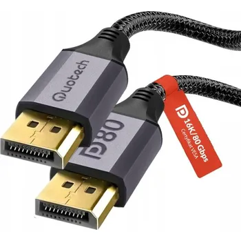 Video kabel KABEL DISPLAYPORT 2.1 VESA QUOTECH DP - DP UHD 16K 60HZ 80Gbps 0,75 m