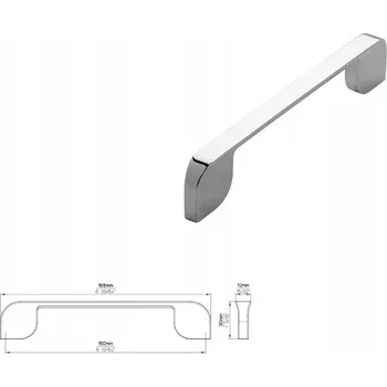 Nábytkové kování Nábytková úchytka SIRO 2391-168ZN1 chrom lesklý