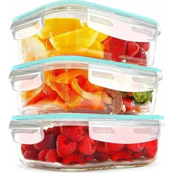 Dóza na potraviny Nádoba na potraviny GierekHoff Corio skleněná 640 ml 3 ks bezbarvá