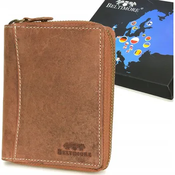 Peněženka Peněženka Beltimore , přírodní kůže, hnědá - muž