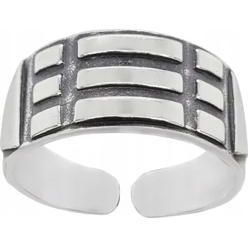 Prsten Stříbrný pečetní prsten ryzost 925 PRSTEN ATLANTŮ Stříbro Oxidované + Gravírování | vel. 30