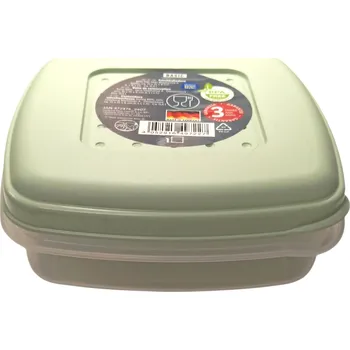 Svačinový box ERNESTO Lunchbox / Krabička na svačinu, na sendviče a drobné občerstvení - ZELENÁ (23/G-433)