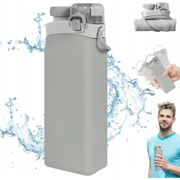 Měkká lahev na pití (softflask) Bedee 600 ml, odstíny šedé