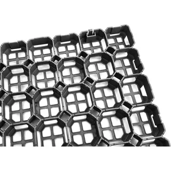 Venkovní dlažba Zatravňovací dlaždice – Geopave GRAVEL&nbsp;- tloušťka 40&nbsp;mm, zatížení 400&nbsp;t/m², 57×38×4&nbsp;cm&nbsp;černá
