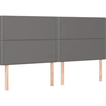 Čelo postele šedé s nastavitelnou výškou 200 x 5 x 118/128 cm