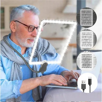 LUPIČKA SKLO ZVĚTŠOVACÍ K ČTENÍ ŠITÍ OTOČNÁ x5 NA KRK