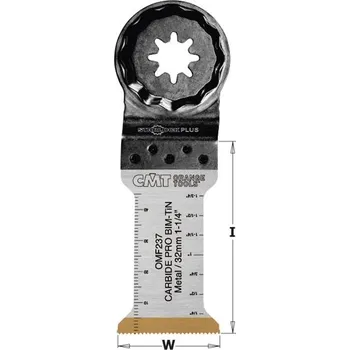 Příslušenství k pile "CMT Starlock Ponorný pilový list BIM TiN s dlouhou životností, na kov - 32 mm"