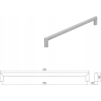 Nábytkové kování Nábytková úchytka SIRO 1406-332N1 nerezová ocel kartáčovaná