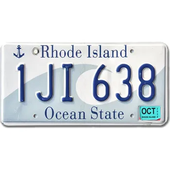 Plechová cedule Americká SPZ Rhode Island Ocean State 1JI 638
