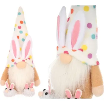 MEDVÍDEK GHOOM 25CM VE SNECH CHLAPEC JARNÍ DEKORACE NEPLATÍ