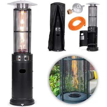 Plynový zářič MultiGarden Plynové terasové topidlo 13 kW s obalem, černé BYH-D-PC