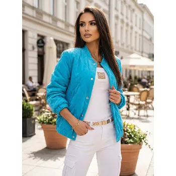 Dámská casual bunda MFY Modrá semišová přechodná bunda, VELIKOST UNI