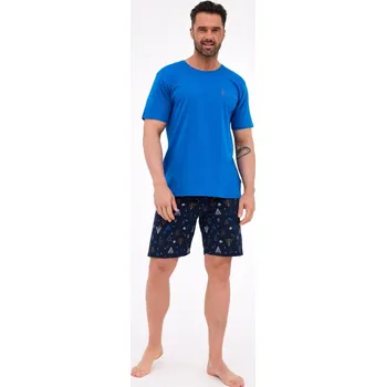 PÁNSKÉ PYŽAMO KR 326/298 NOC 2 Modrá XL