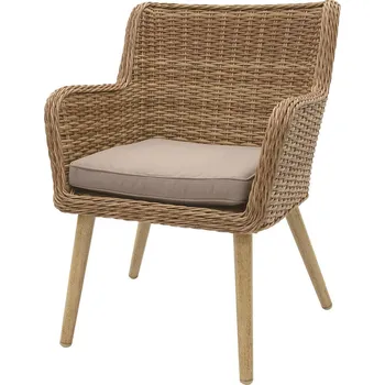 Zahradní ratanové jídelní křeslo MALIBU (béžovo-hnědá)