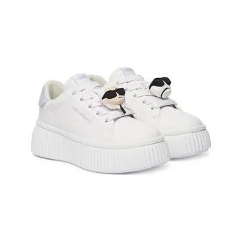 Dámská móda KARL LAGERFELD Sneakersy Kreeper Lo KL42336T Écru 35