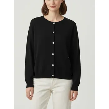 Dámské oblečení Sinsay - Kardigan s&nbsp;přední částí na knoflíky - černá - 131IJ-99X - 131IJ-99X-M