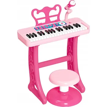 Hudební nástroj pro děti PIANO KLÁVESY pro DĚTI Židlička MIKROFON 37 kláves Nahrávání