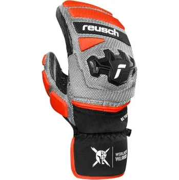Reusch lyžařské rukavice Worldcup Warrior GS Junior Mitten 2025/2026 Šedá 4,5 Dětské