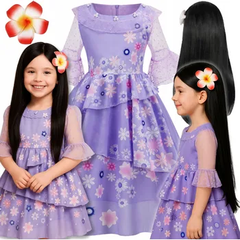 Karnevalový kostým KOSTÝM KOSTÝM ŠATY MADRIGAL ENCANTO ISABELA PARUKA KARNEVALOVÝ PLES 122 128