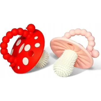 Logopedické kousátko Houbička pro miminka na prořezávání zoubků RaZbaby 2 ks