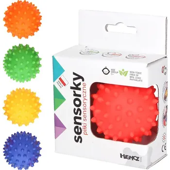 Masážní míček HENCZ Ježek v krabičce 1ks Barva: Oranžová