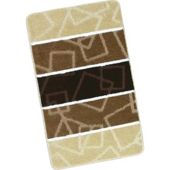 Koupelnová předložka Brotex Koupelnová předložka 60x100cm Čtverce hnědé