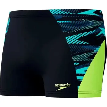 Pánské plavky Speedo Eco Endurance+ Max Splice Aquashort Black/Hyper Yellow S - UK32