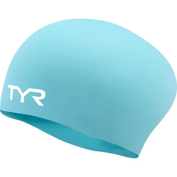 Plavecká čepička TYR Silicone Long Hair Tyrkysová