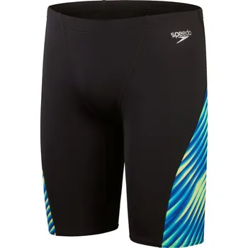Pánské plavky Speedo Allover Digi V-Cut Jammer Black/True Cobalt S - UK32
