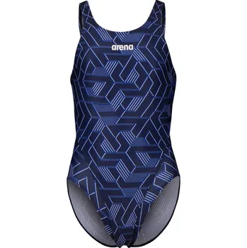 Dívčí plavky Arena Performance Escape Swim Tech Girls Navy 128cm