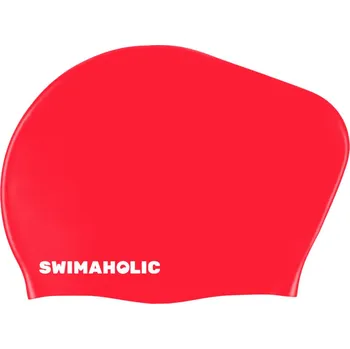 Plavecká čepice na dlouhé vlasy Swimaholic Long Hair Cap Červená