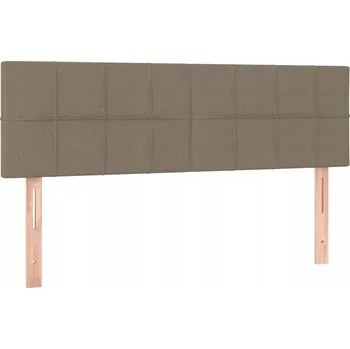 Čelo postele nastavitelné, šedohnědé (taupe), 144 x 5 x 78/88 cm, 2 ks