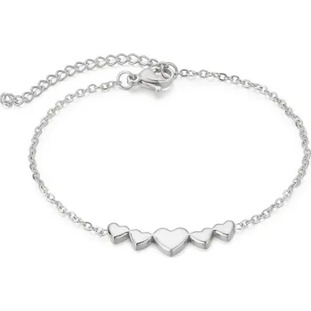 Náramek Troli Romantický ocelový náramek Srdíčka VEDB0330S + 2 měsíce na vrácení zboží