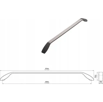 Nábytkové kování Nábytková úchytka SIRO 2266-337ZN16 antracit lesklá
