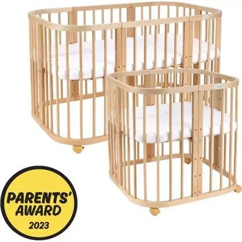 Dětsný nábytek WALDIN hranatá postýlka 7v1 Natur