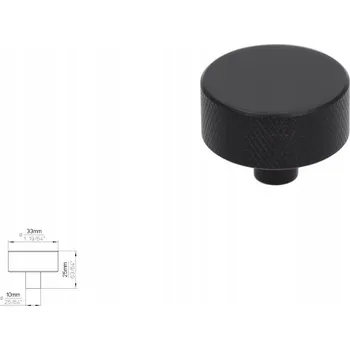 Nábytkové kování Nábytková úchytka SIRO 2464-33PB12 černá matná