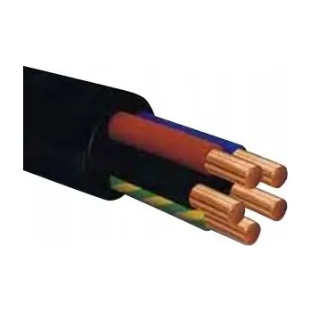 elektrický kabel Zemní kabel YKY 5x6 0,6-1kV NYY-J/0 1m