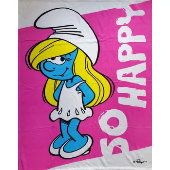 Dětská deka Dečka Faro 120 x 150 cm růžová Šmoulové